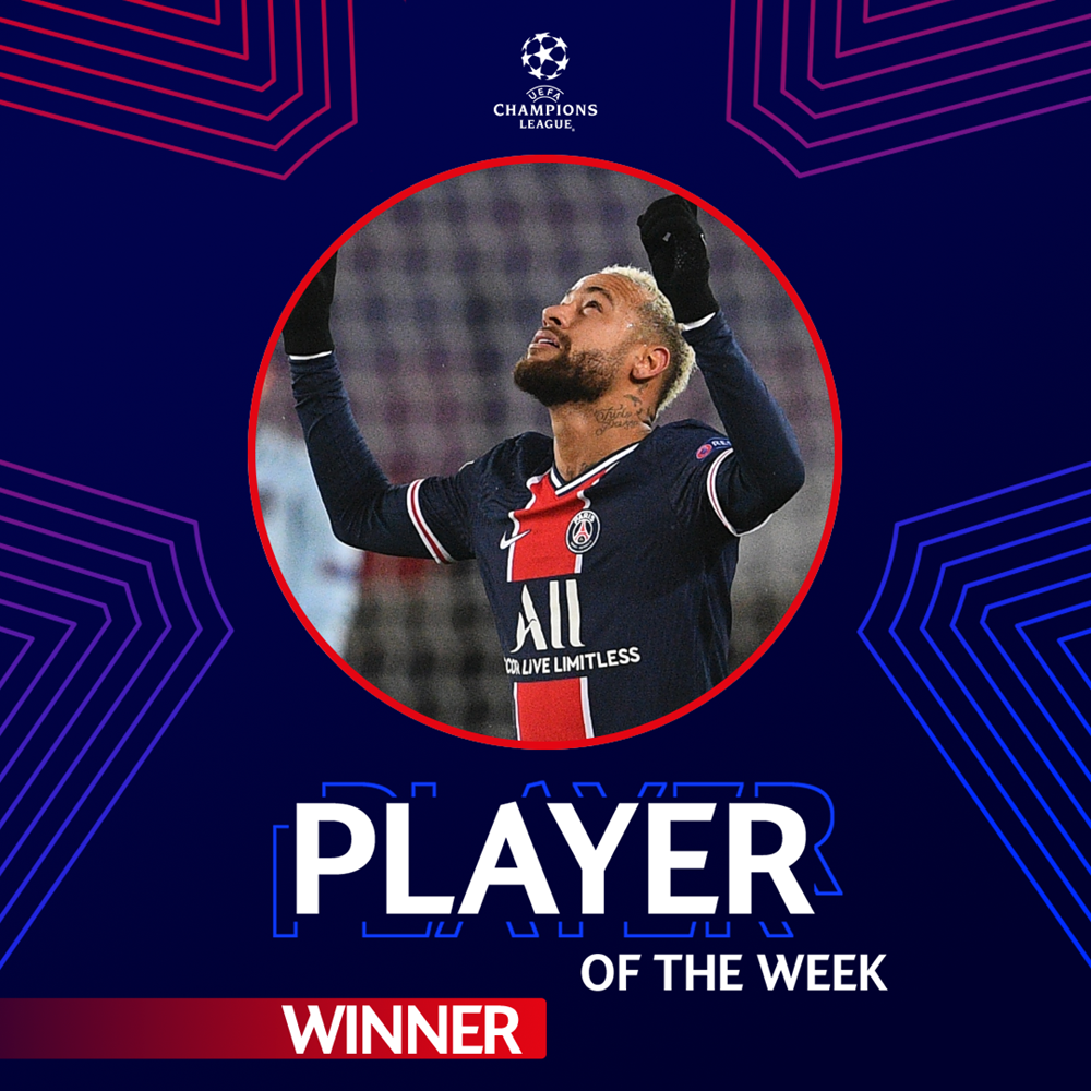 Neymar Jr Voted Player And Goal Of The Week In The Champions League Paris Saint Germain