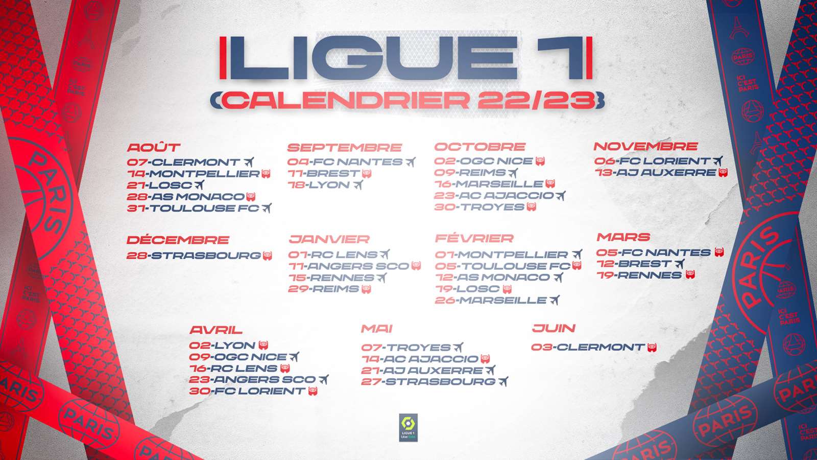 The 20222023 fixture list unveiled!  Paris SaintGermain